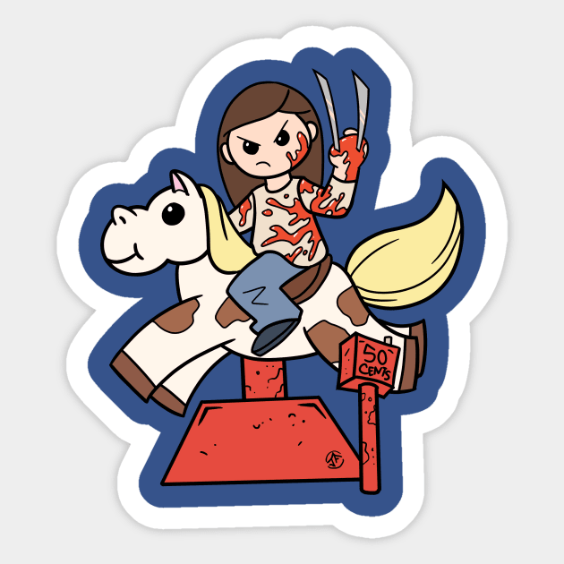 X-23 on a pony Sticker by josesartcave